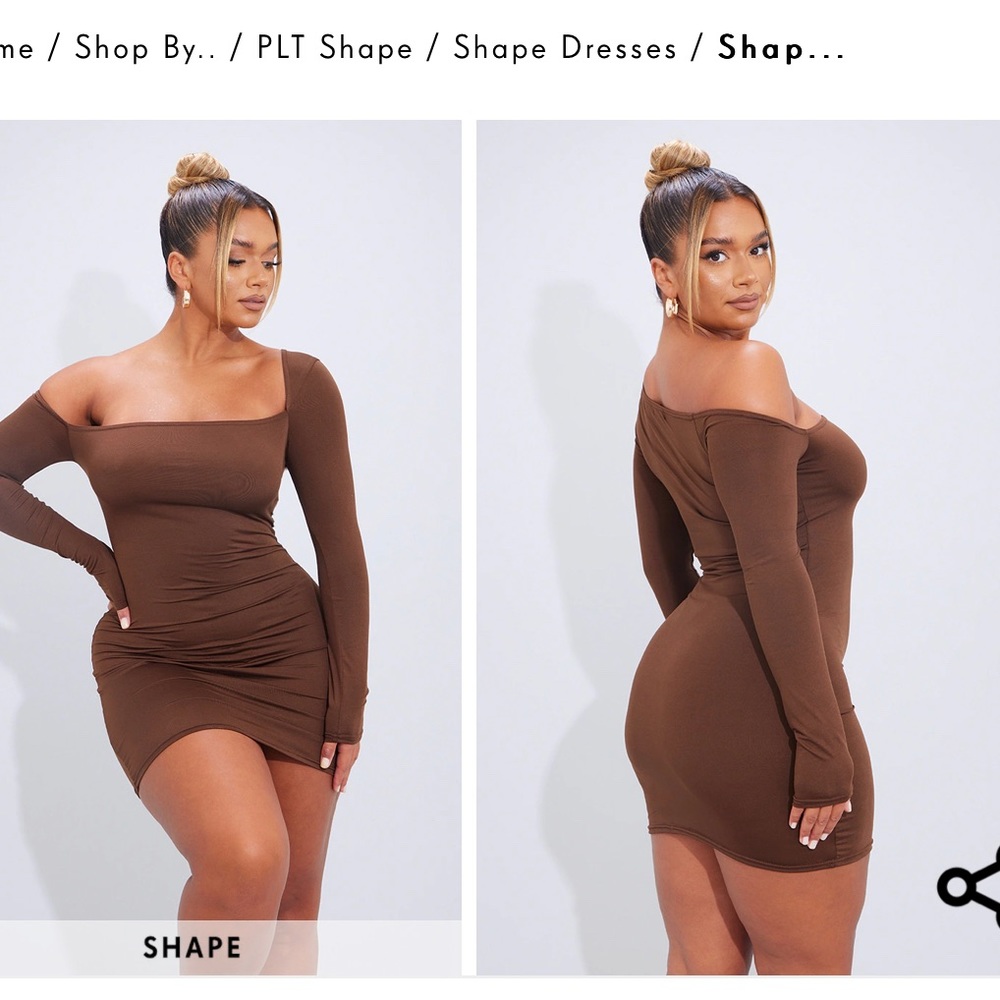 PLT chocolate mini dress